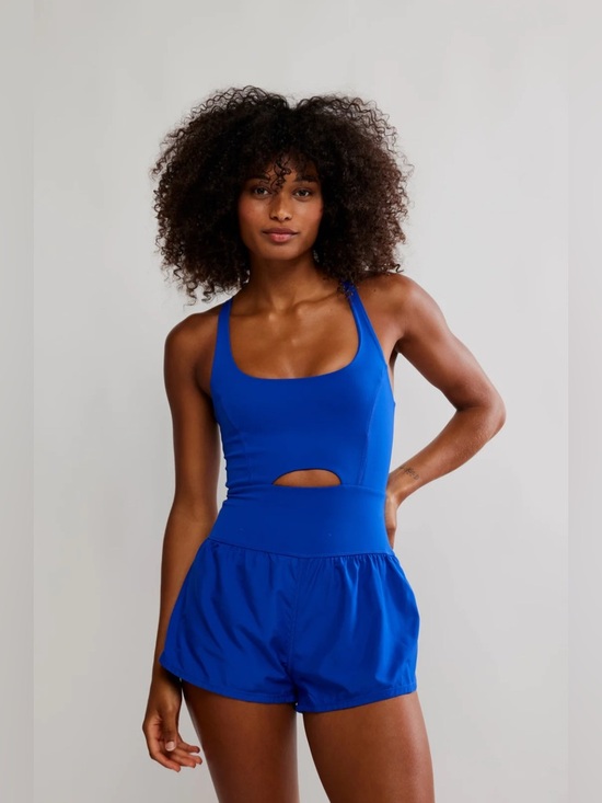 FP Movement by Free People Pants - NWT FP Movement Righteous Runsie in Electric Shock Blue Size Large